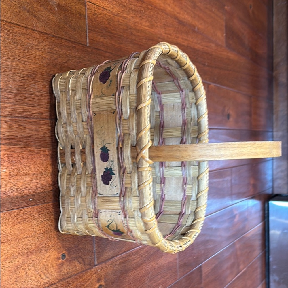 Source Unknown Brown and Tan Rustic Woven Basket Accent